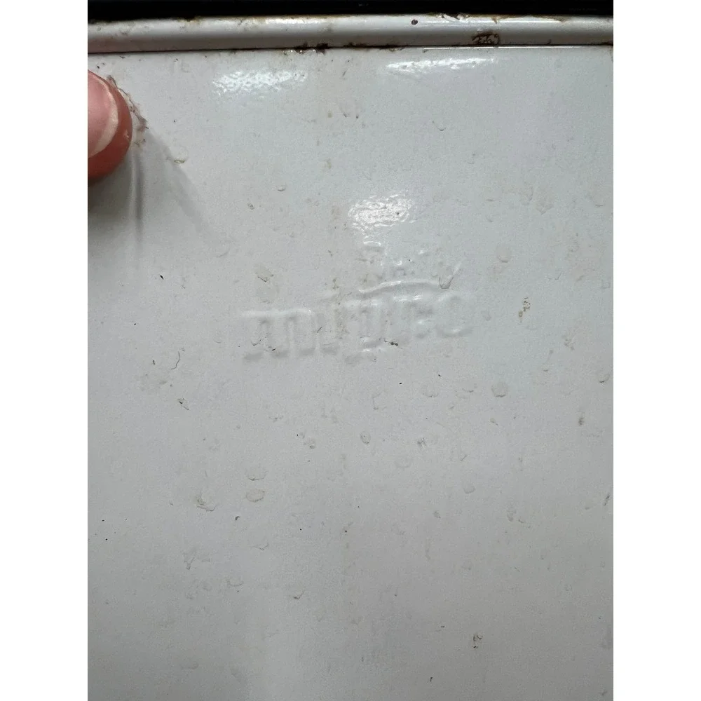 Vintage Mipro White Metal Step Trash Can Retro Industrial Kitchen Waste Bin MCM